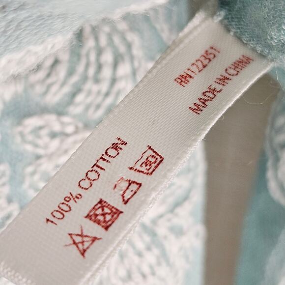 Do Everything With Love Mint Green Floral Embroidered Infinity Scarf Boho Lace - Picture 8 of 10